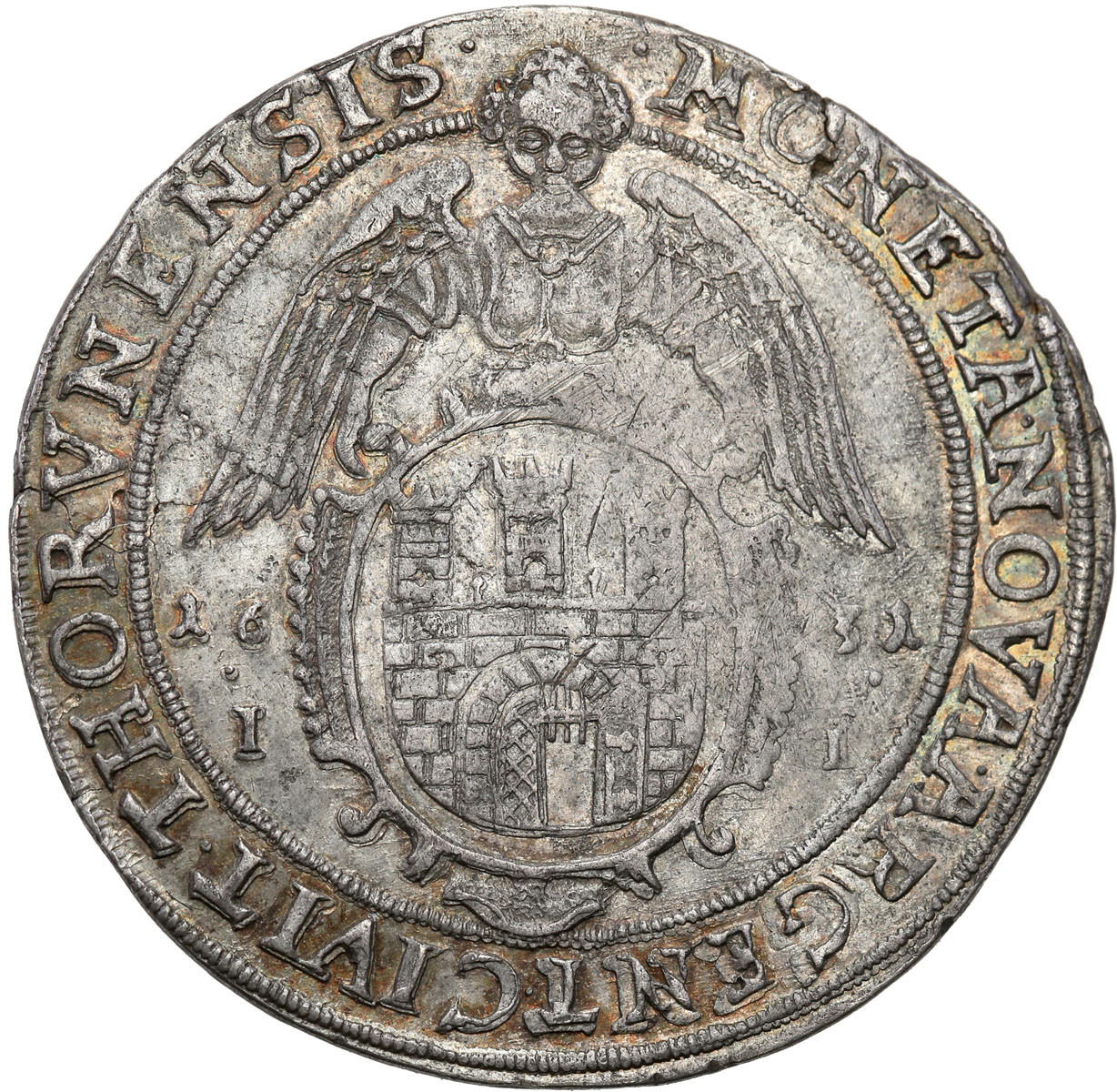 Zygmunt III Waza. PÓŁTALAR 1631, Toruń - PIĘKNY - RZADKOŚĆ R6